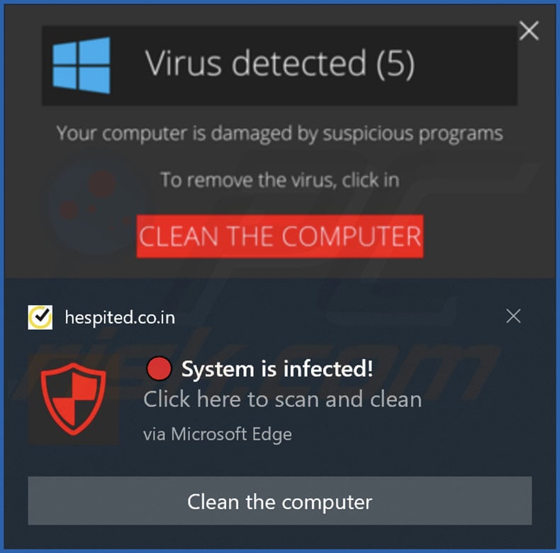 Ad delivered by the hespited.co[.]in webpage