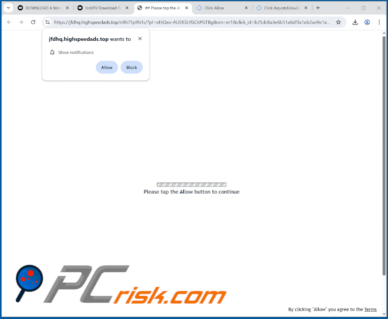 highspeedads[.]top website appearance (GIF)