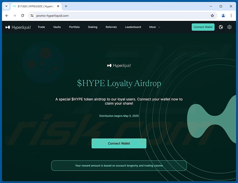 Hyperliquid ($HYPE) Airdrop scam (2025-05-02)