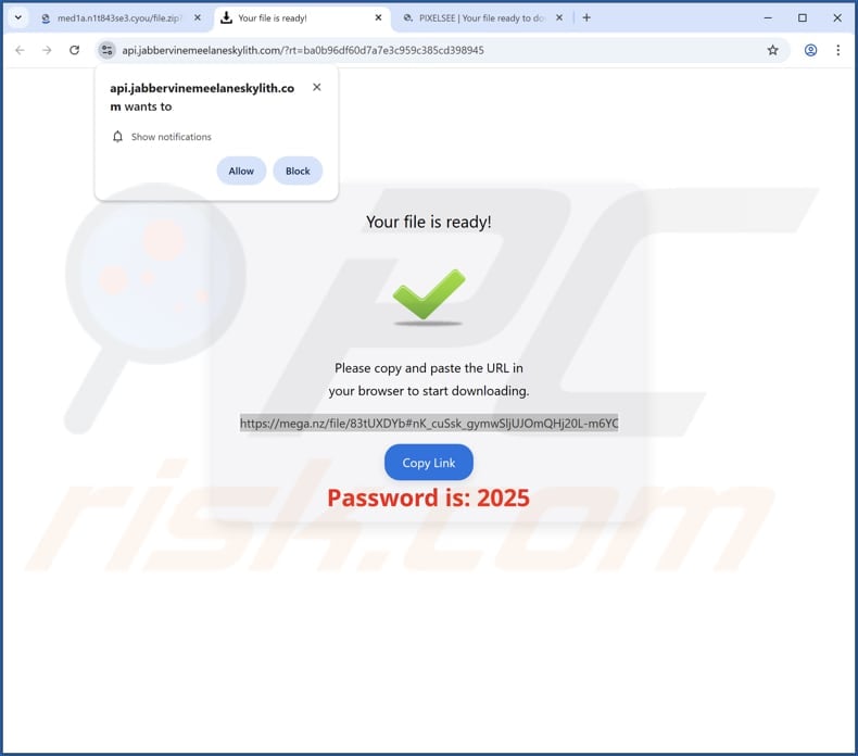 jabbervinemeelaneskylith[.]com ads