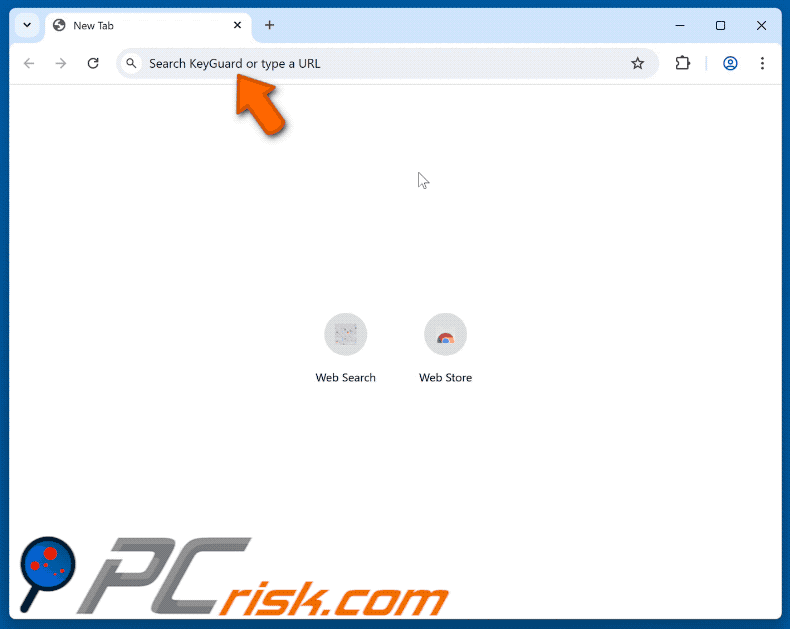 Keyguard-websecure.com redirects to bing.com via searchsrk.com