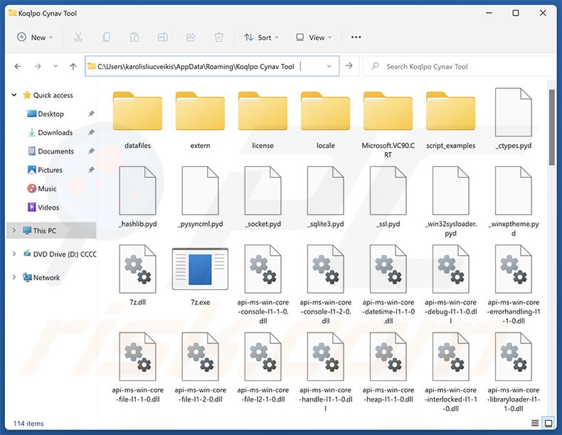 Koqlpo Cynav Tool unwanted application install folder