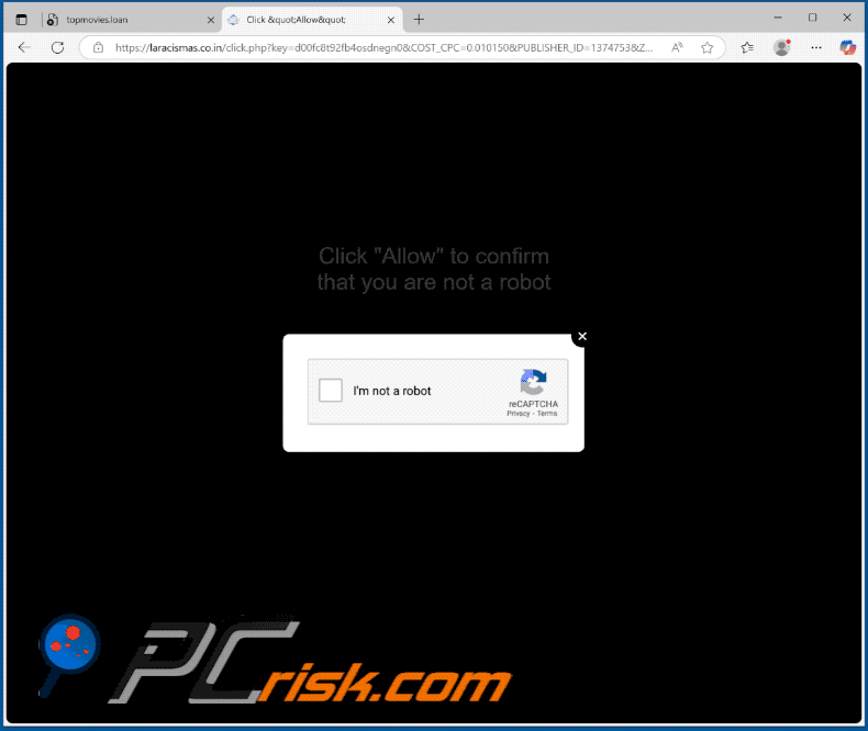 laracismas.co[.]in website appearance (GIF)
