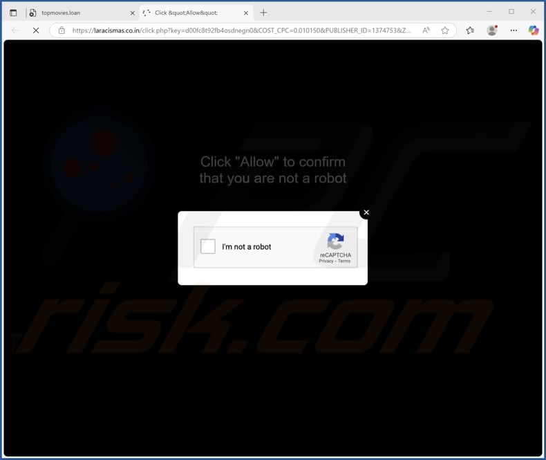laracismas.co[.]in ads