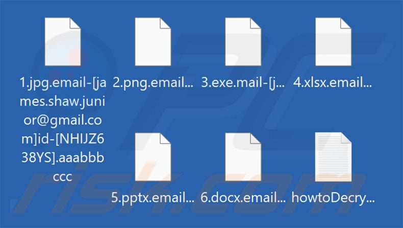 Files encrypted by Mammon ransomware (.aaabbbccc extension)