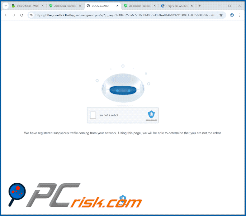 mbs-adguard[.]pro website appearance (GIF)