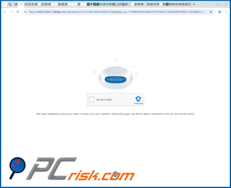 mescnetwork[.]pro website appearance (GIF)