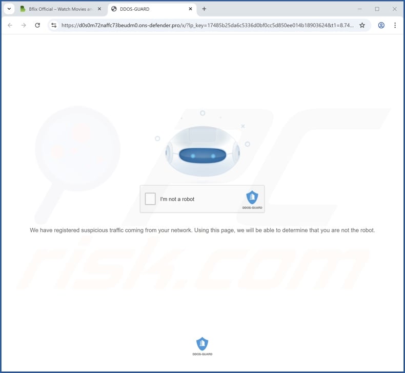 ons-defender[.]pro pop-up redirects