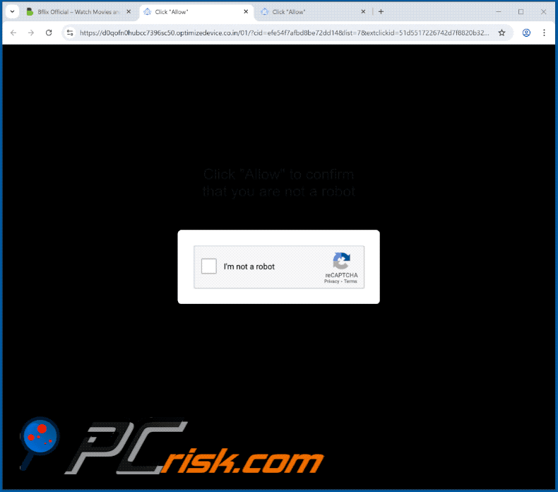 optimizedevice.co[.]in website appearance (GIF)