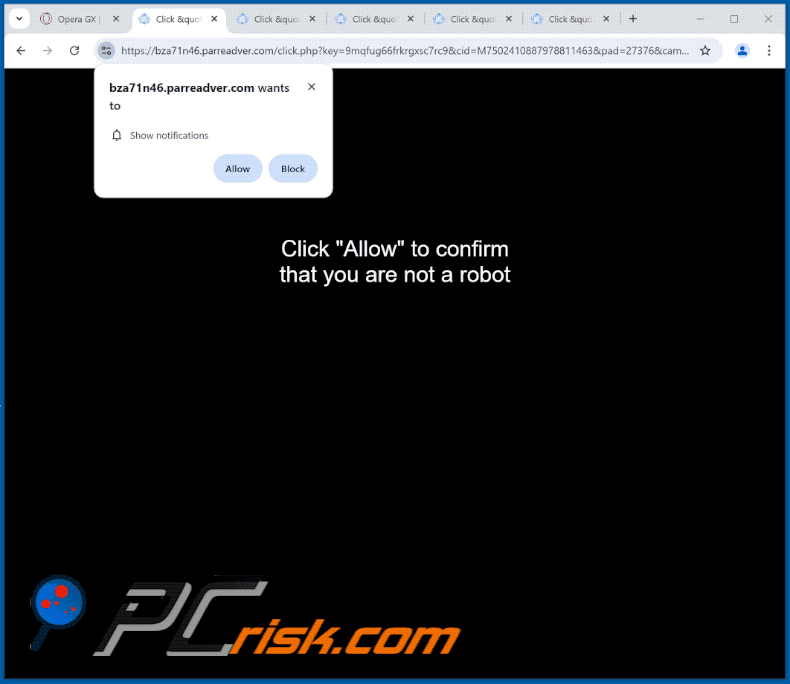 parreadver[.]com website appearance (GIF)