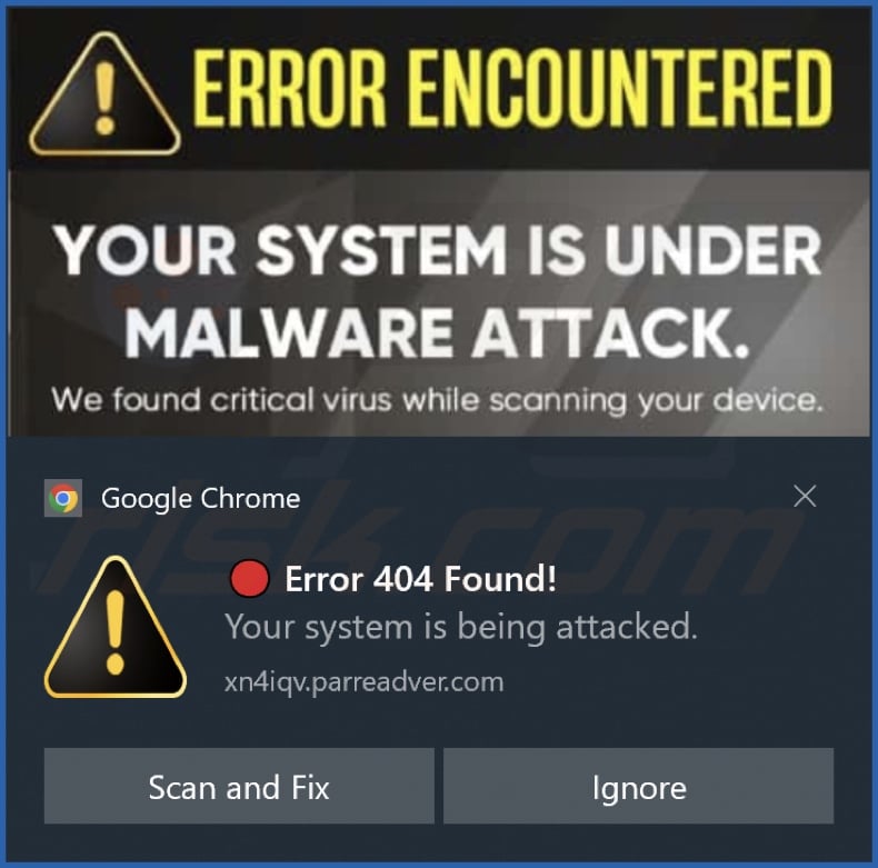 Ad delivered by the parreadver[.]com webpage