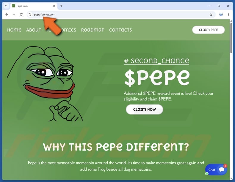 Pepe Rewards scam