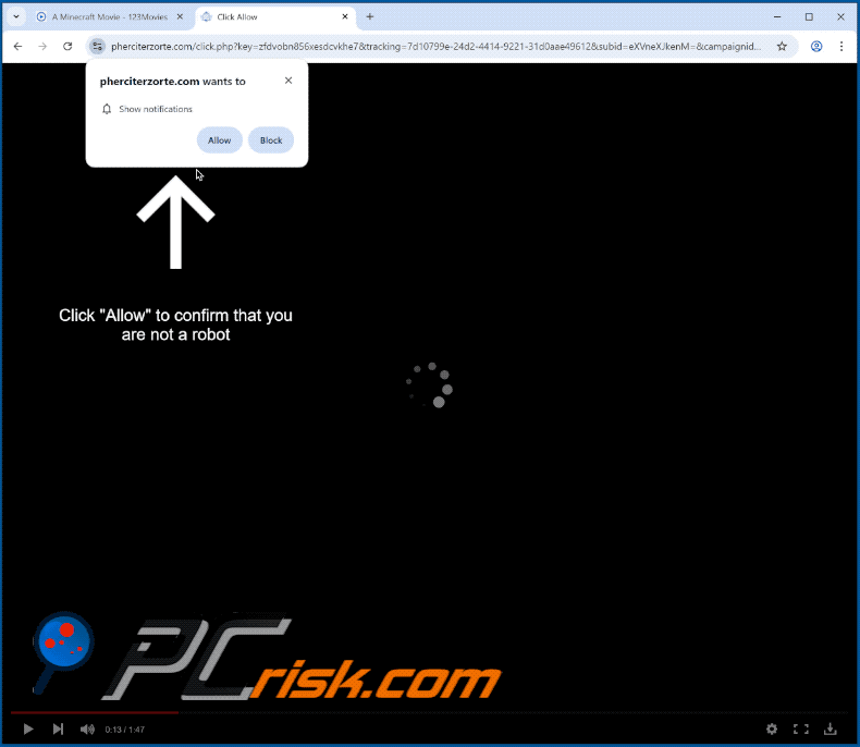 pherciterzorte[.]com website appearance (GIF)