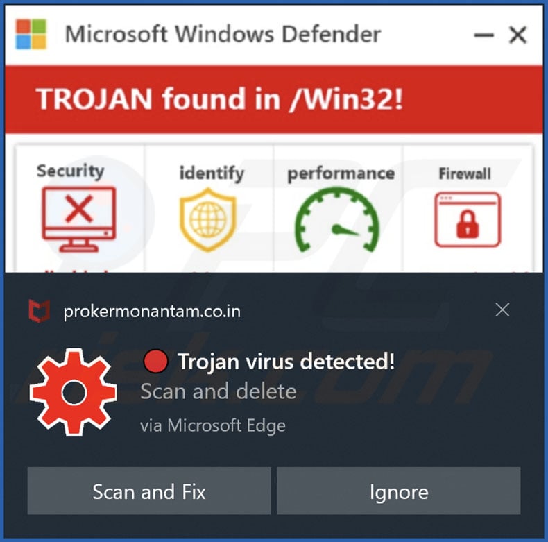 Ad delivered by the prokermonantam.co[.]in webpage