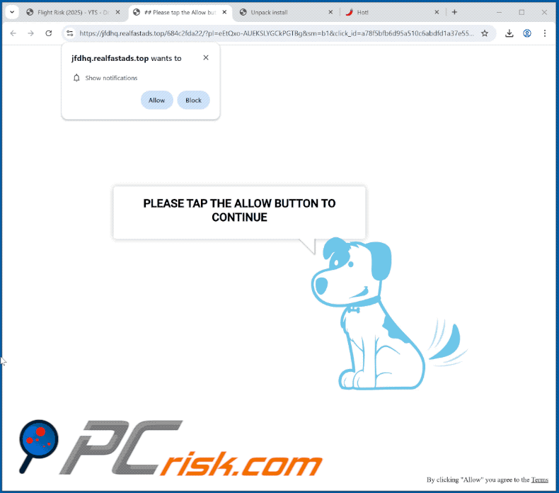 realfastads[.]top website appearance (GIF)