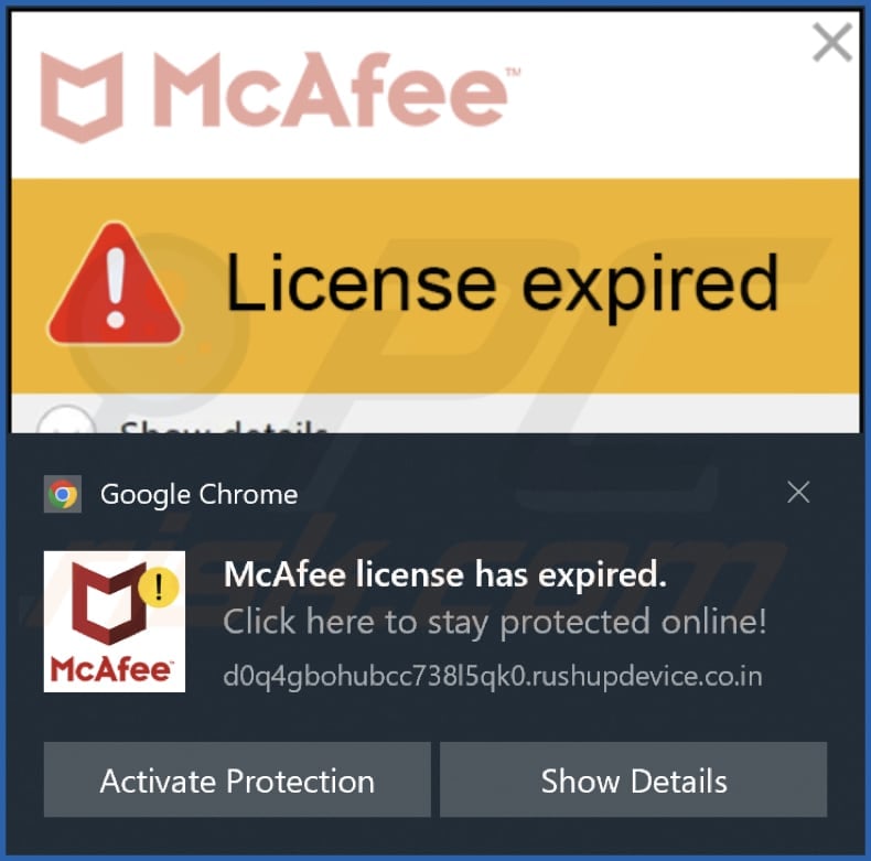rushupdevice.co[.]in notification