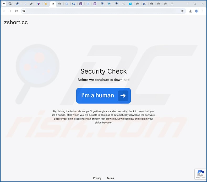 Deceptive website promoting SafeMail unwanted application (sample 2)