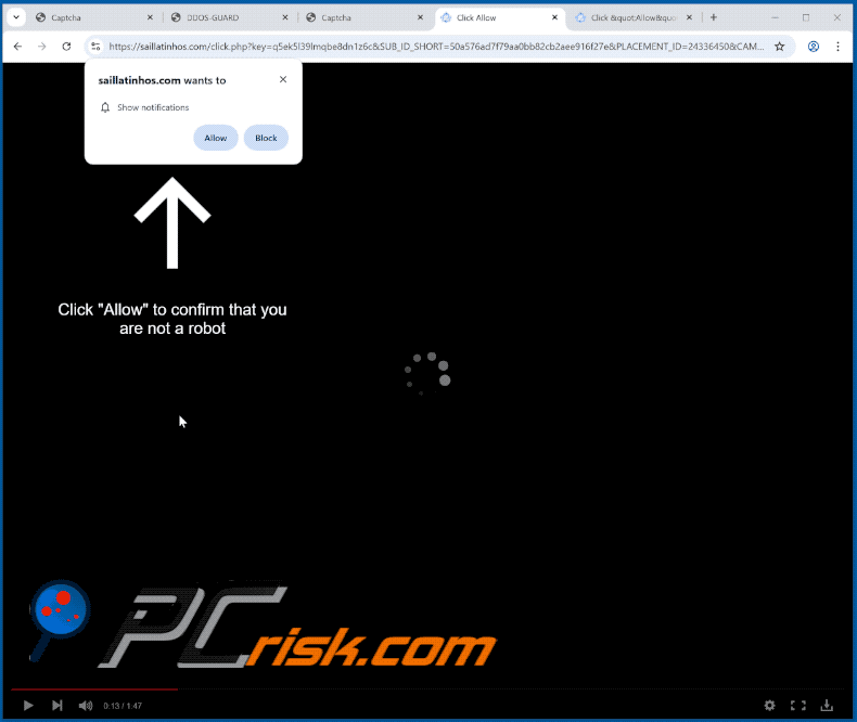 saillatinhos[.]com website appearance (GIF)
