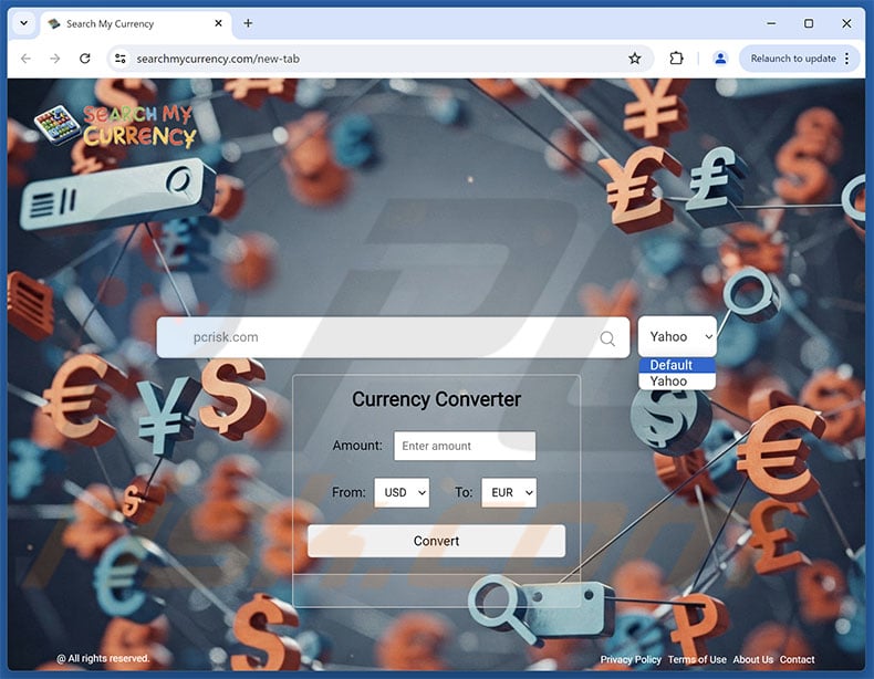 searchmycurrency.com browser hijacker