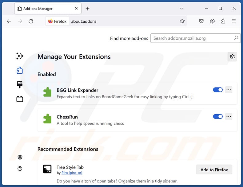 Removing mwsrc4you.com related Mozilla Firefox extensions