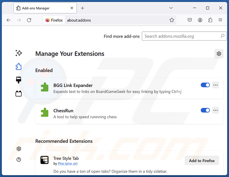 Removing kwsrc4you.com related Mozilla Firefox extensions