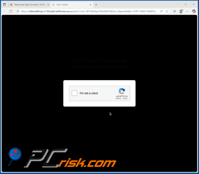 shiftnetzone.co[.]in website appearance (GIF)