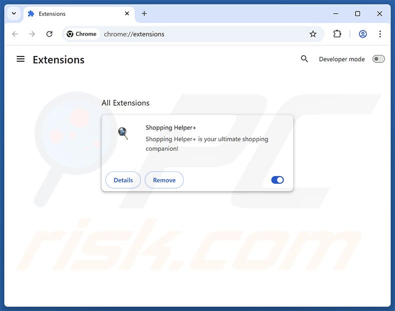 Removing ocsrchrdr.com related Google Chrome extensions