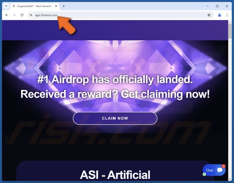 SingularityNET (AGIX) Airdrop scam
