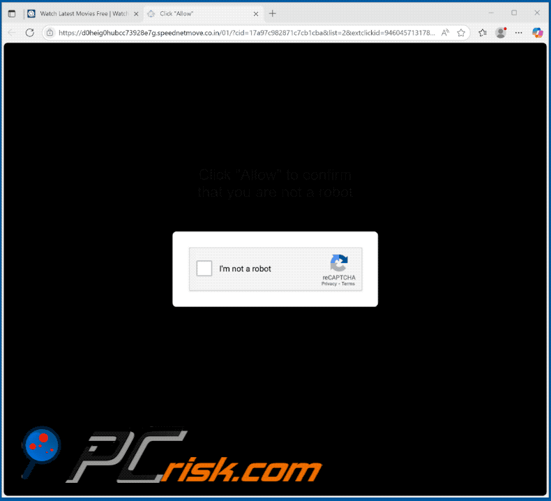 speednetmove.co[.]in website appearance (GIF)