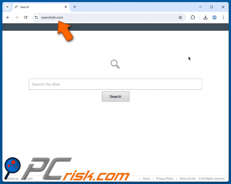 Surfer Search browser hijacker oasrchrdr.com redirects to search.yahoo.com