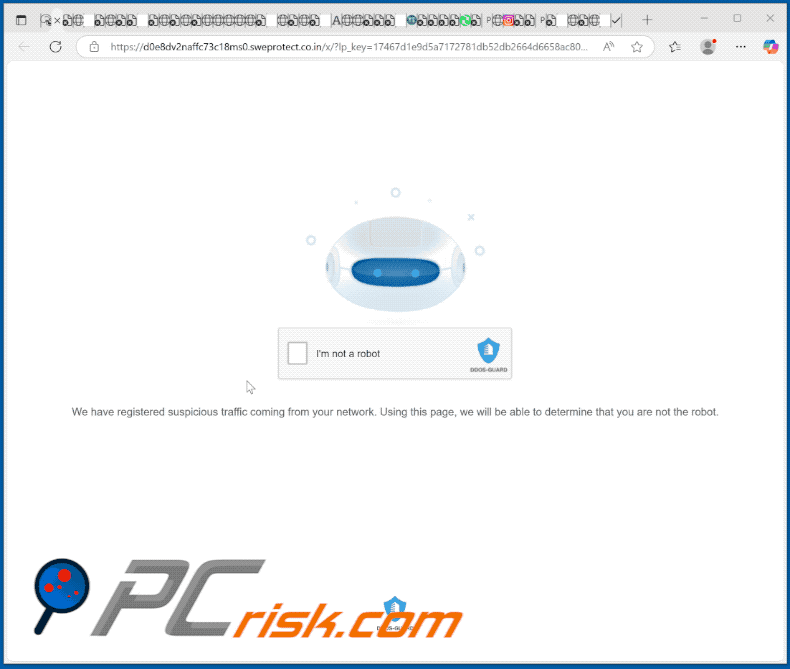 sweprotect.co[.]in website appearance (GIF)