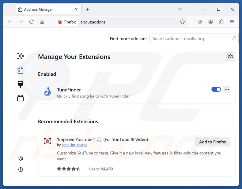 Removing unwanted ads from Mozilla Firefox step 2