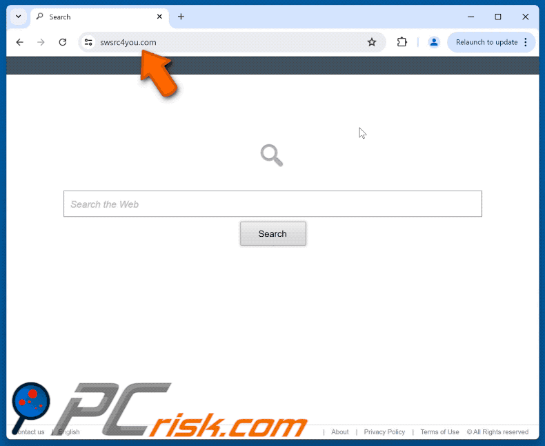 Vera browser hijacker redirecting to Yahoo (GIF)