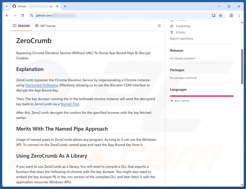ZeroCrumb malware endorsed on GitHub