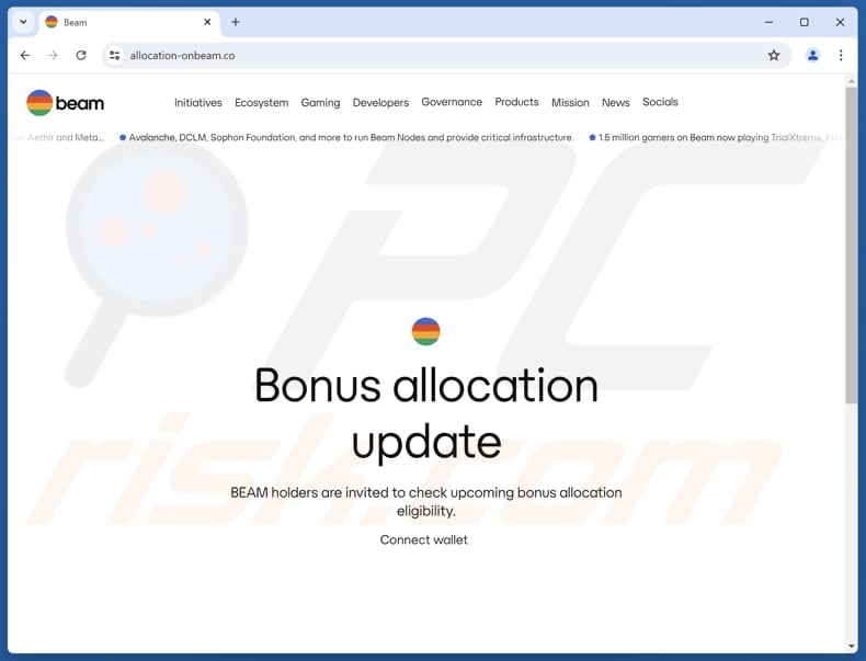 Beam Bonus Allocation scam