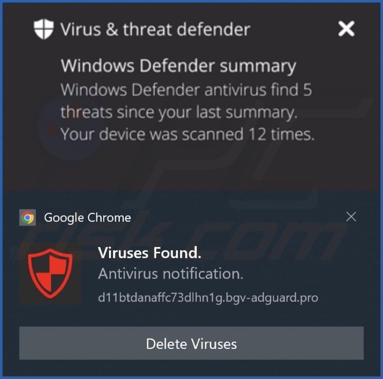 Ad delivered by the bgv-adguard[.]pro webpage