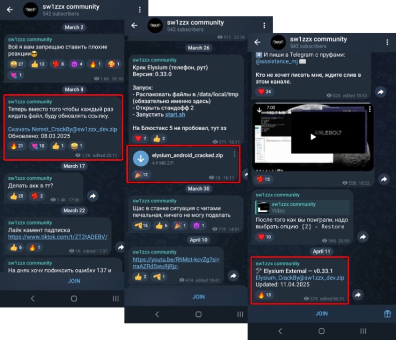 Blitz malware promoted on Telegram (source paloaltonetworks.com)