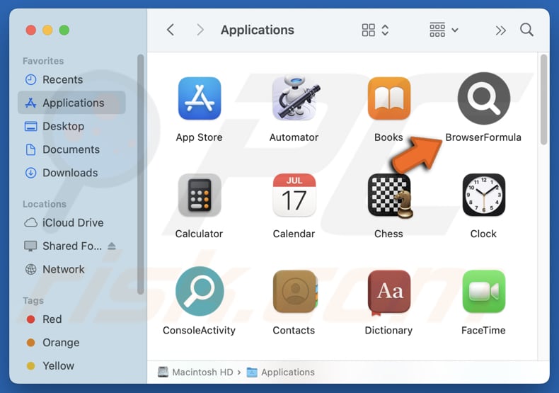 BrowserFormula adware