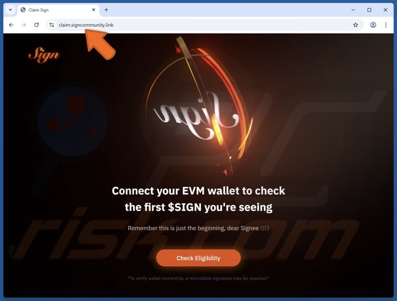 Claim Sign scam