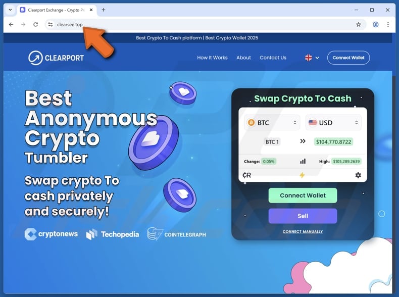 Clearport Crypto Tumbler scam
