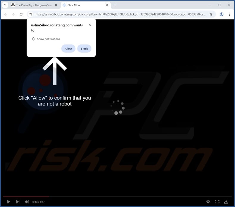 coliatang[.]com pop-up redirects