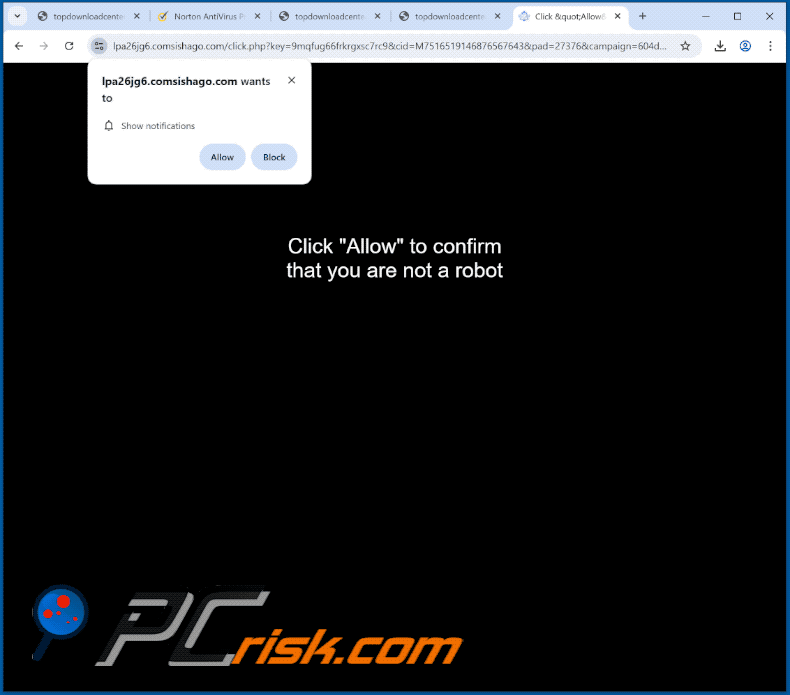 comsishago[.]com website appearance (GIF)