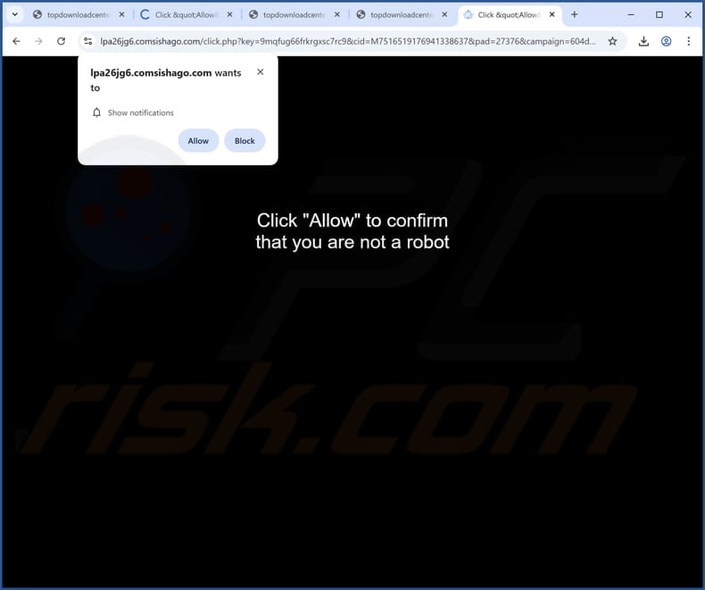 comsishago[.]com ads