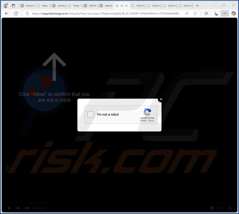 copyroticirung.co[.]in pop-up redirects