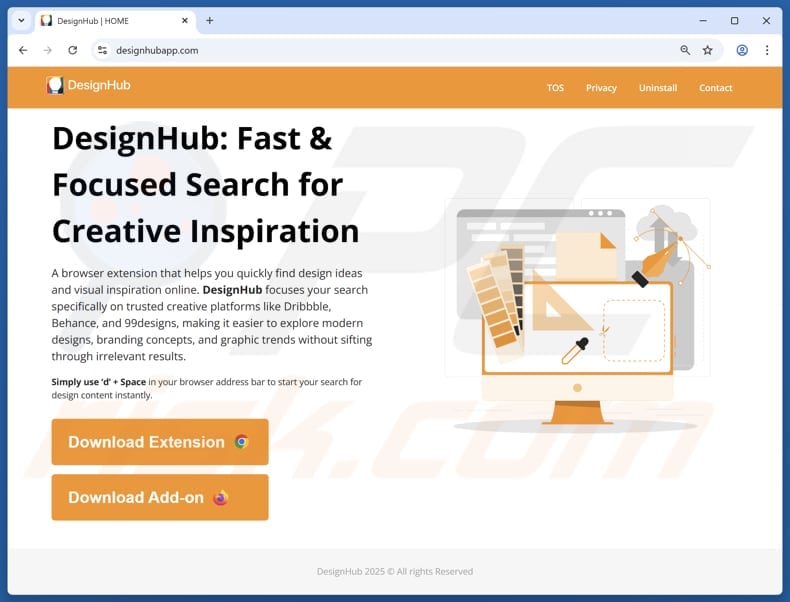 DesignHub adware promoter