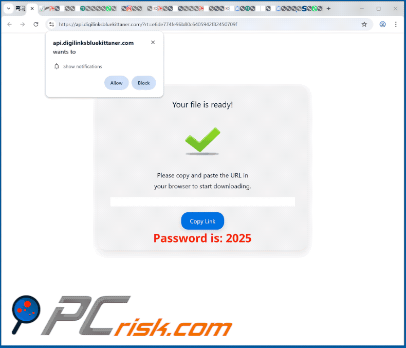 digilinksbluekittaner[.]com website appearance (GIF)