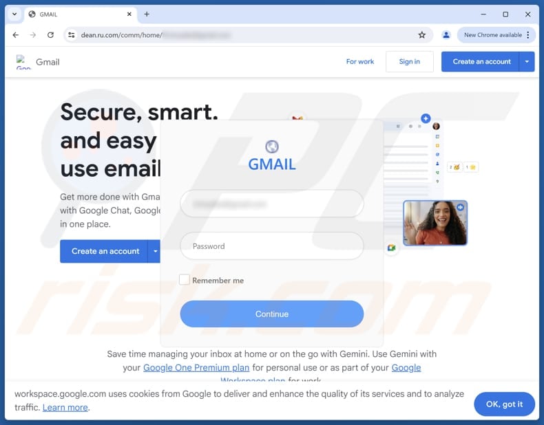 DocuSign - Document Review Notification Email Scam phishing page