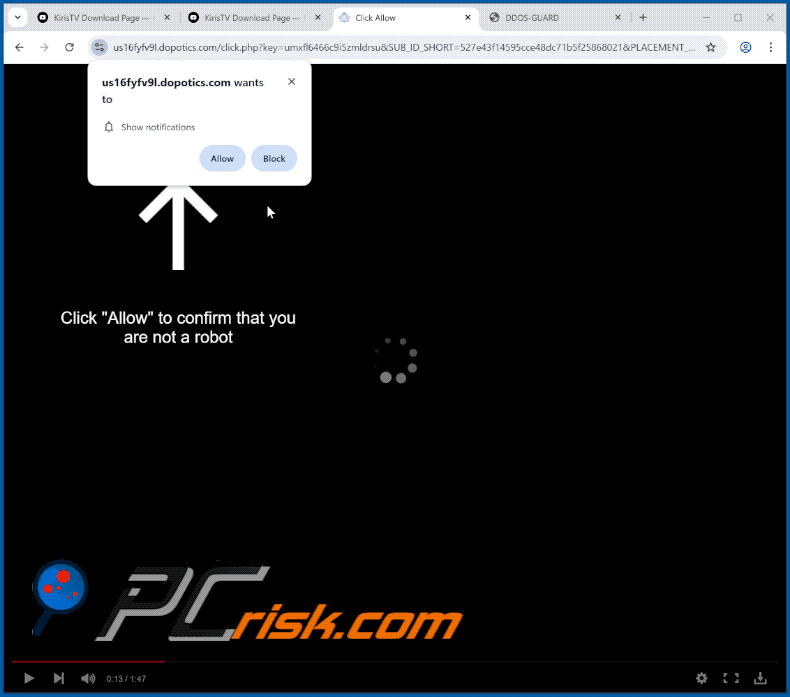 dopotics[.]com website appearance (GIF)