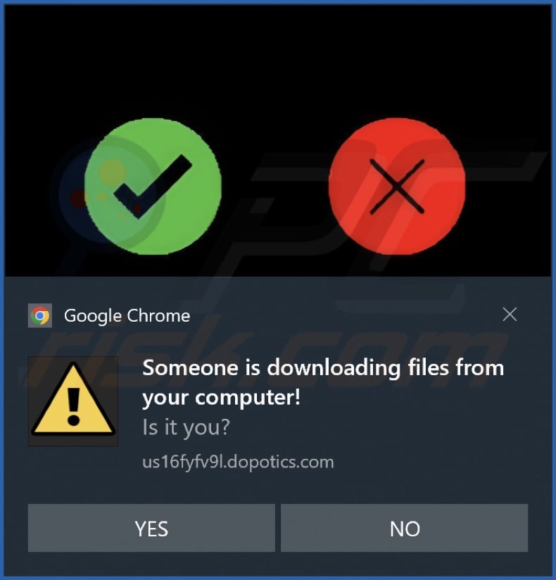 Ad delivered by the dopotics[.]com webpage