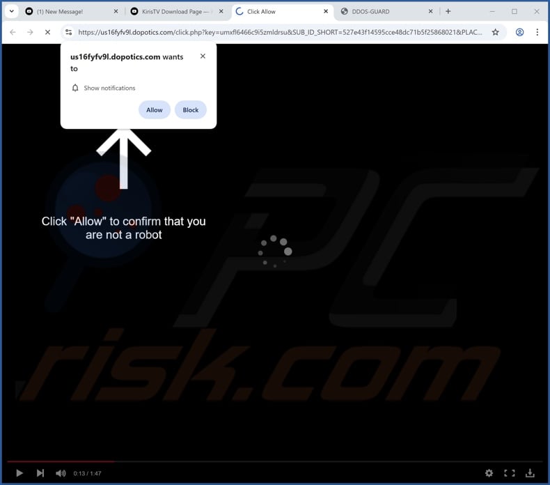 dopotics[.]com pop-up redirects